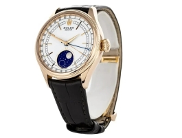 Replica Rolex Cellini Black Leather(100305)