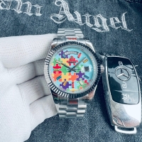 Replica Rolex Day/Date Puzzle Silver (100210CH)